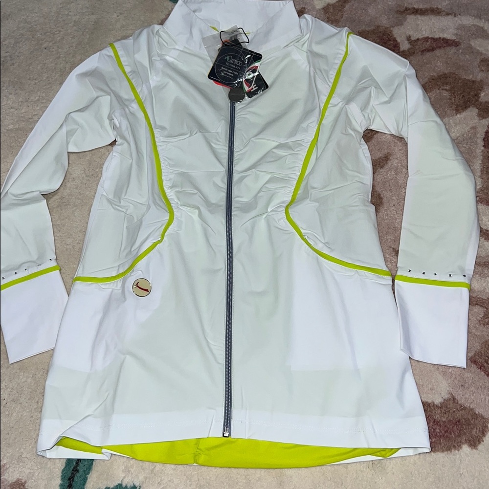 NEW SwingDish x Swarovski Crystals White and Green Golf Jacket